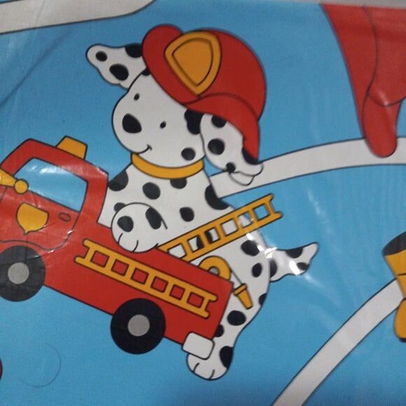 Vintage American Greetings Fireman Dalmatian Gift Wrap Sheets-FW1118F-NEW - Picture 8 of 10